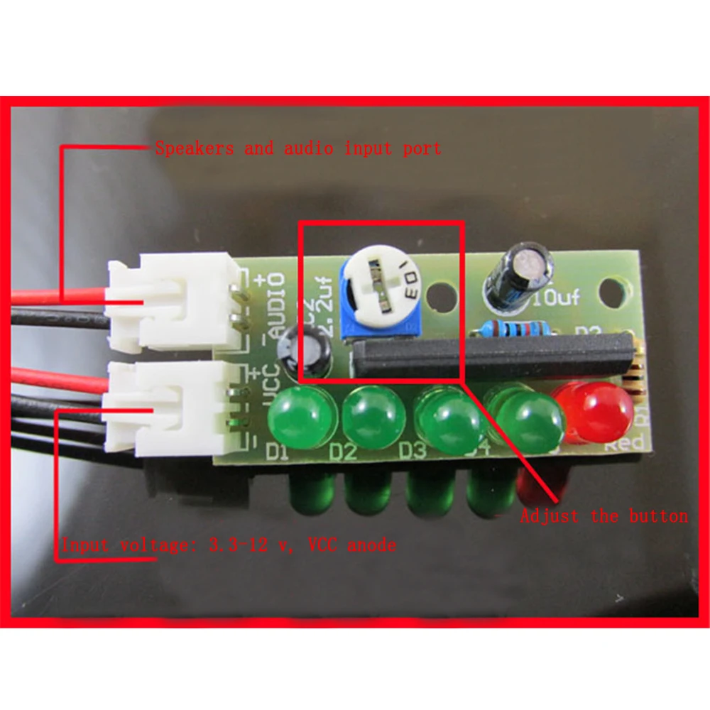 CNIKESIN Напряжение 3 5 V-12 V KA2284 шт. светодиодный индикатор уровня звука набор