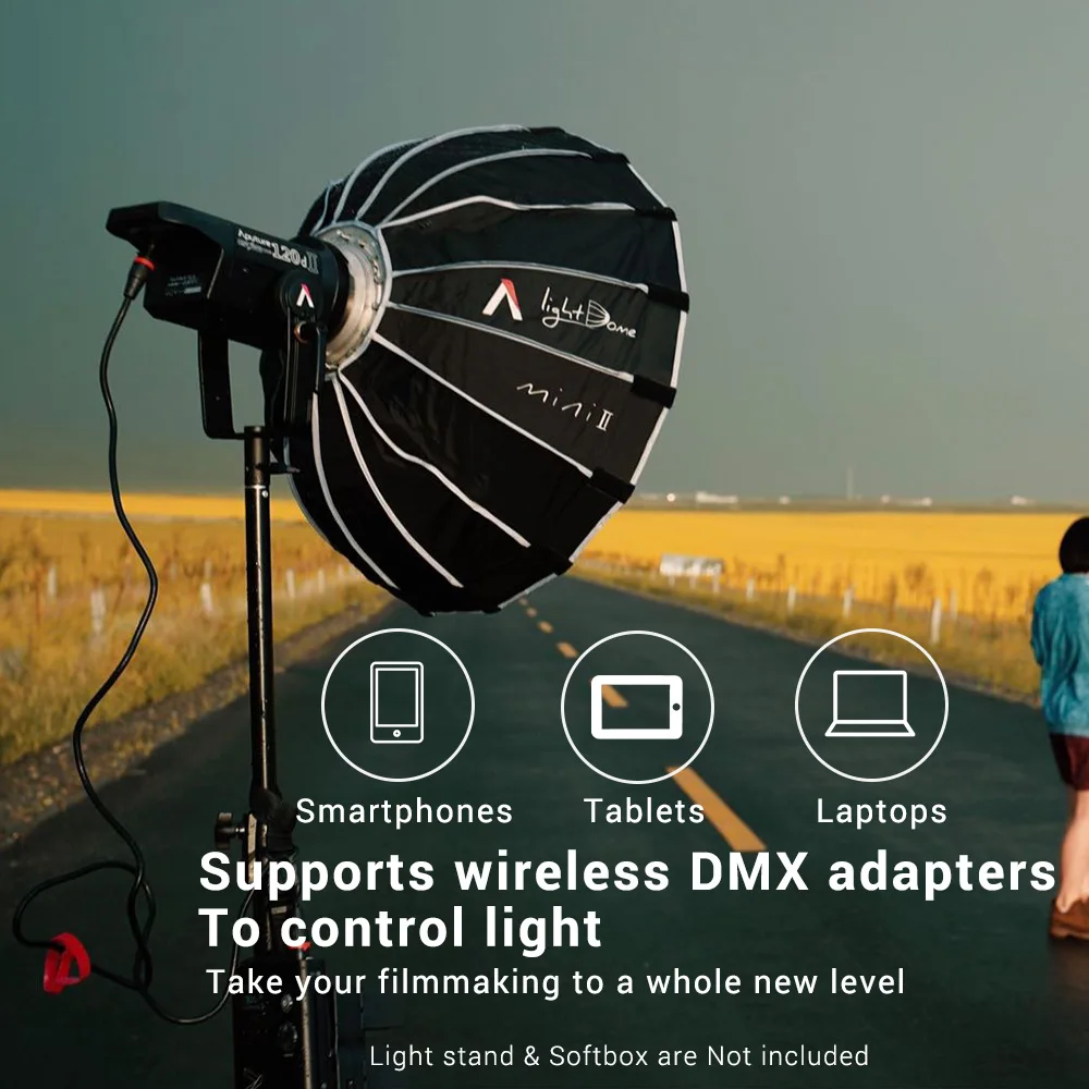 Aputure COB 120D Mark 2 II Ultimate Upgrade 30000 Люкс @ 0 5 м поддерживает DMX CRI96 + TLCI97 предварительно