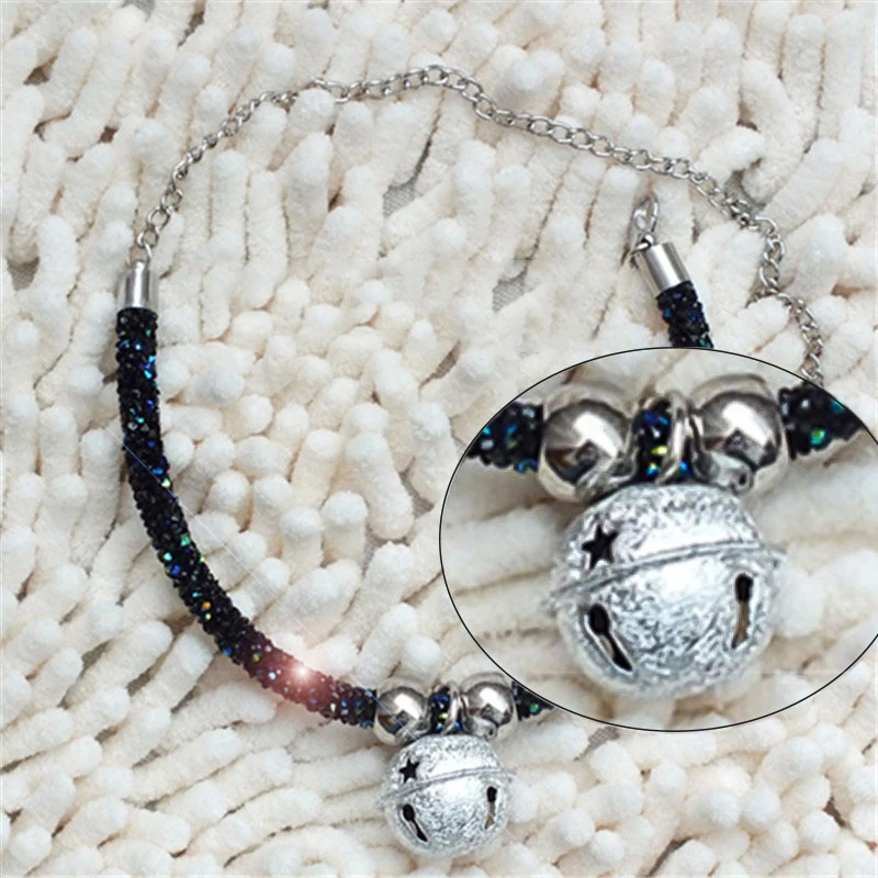 Роскошный ошейник для кошек и собак бесконечное Сверкающее блестящее ожерелье с