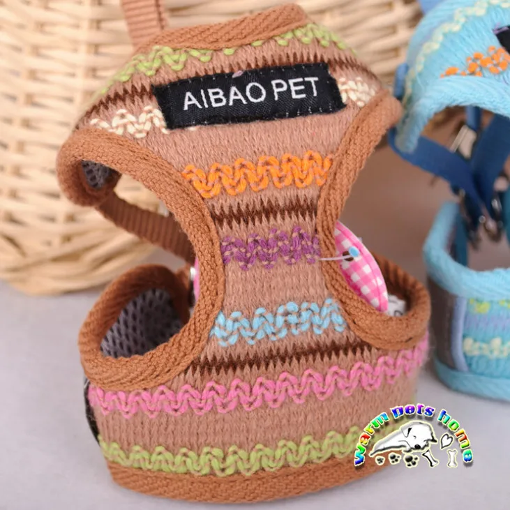 Шлейка и поводок для щенков 12 шт. маленькая шлейка собак цветная тренировок жилет