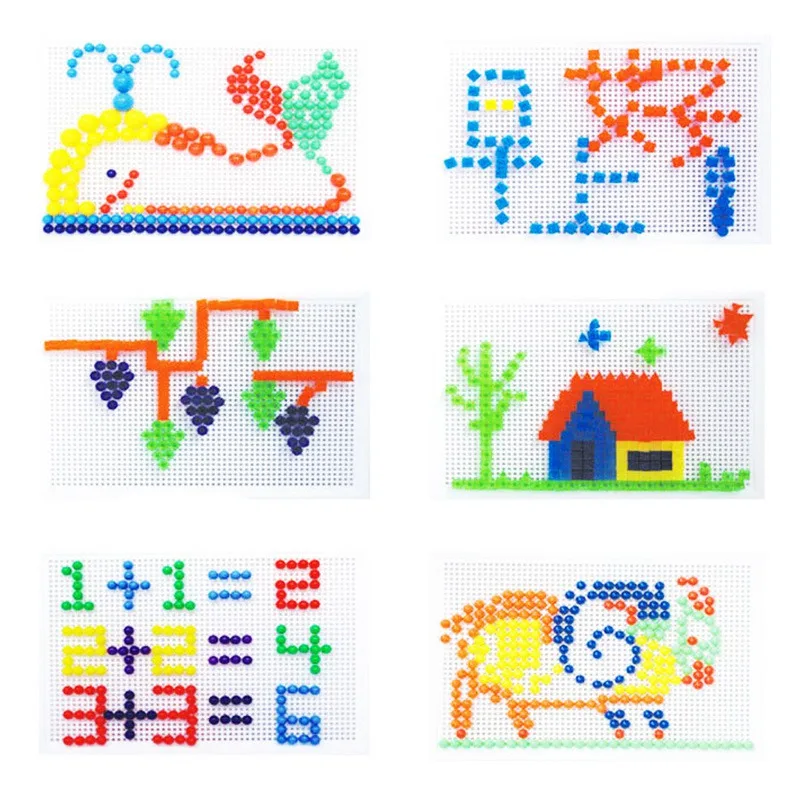 Лидер продаж DIY мозаика гриб гвоздя комплект головоломки Игрушечные лошадки