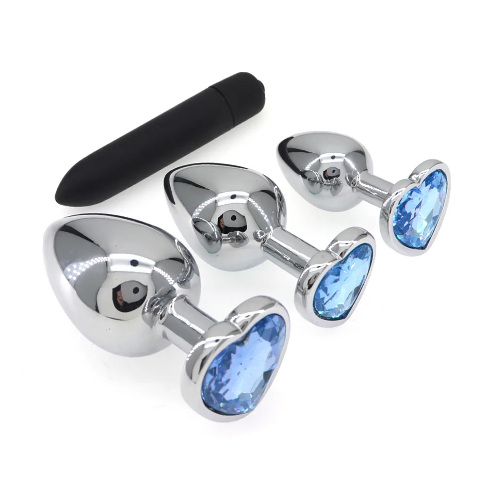 Набор анальных секс игрушек из нержавеющей стали 3 размера|Вибраторы| |