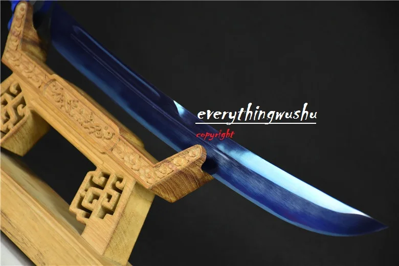 Уникальный синий zhanmadao ушу Мечи китайский сабли