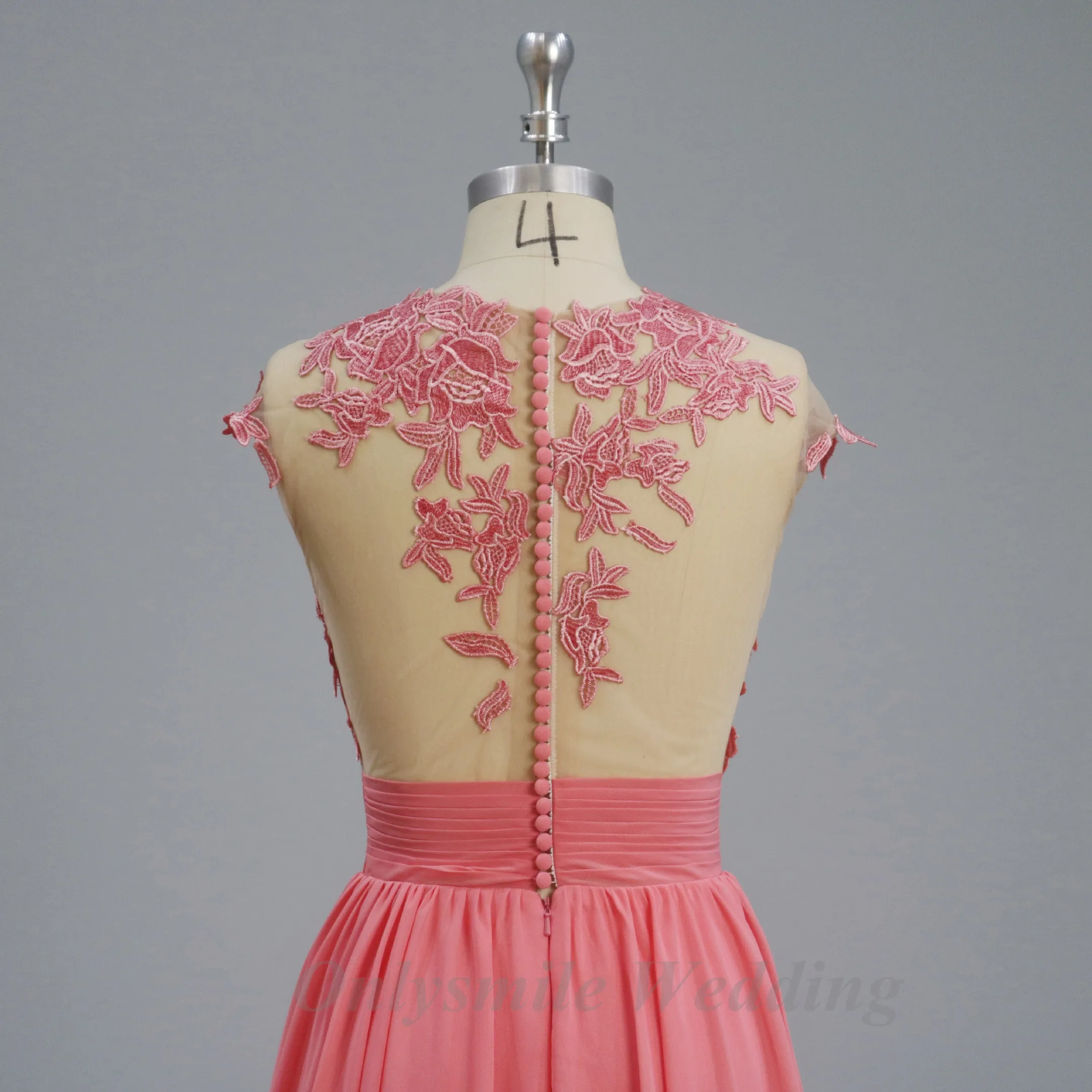 

Onlysmile Elegant Evening Dress Long 2019 Appliques Illusion Sexy Party Dress See-through Chiffon Prom Dresses Robe De Soiree