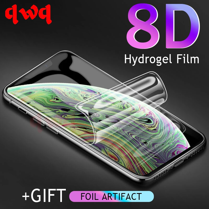 Новая 8D полностью покрывающая Гидрогелевая пленка для Apple iPhone Xs Max Защитная X XR