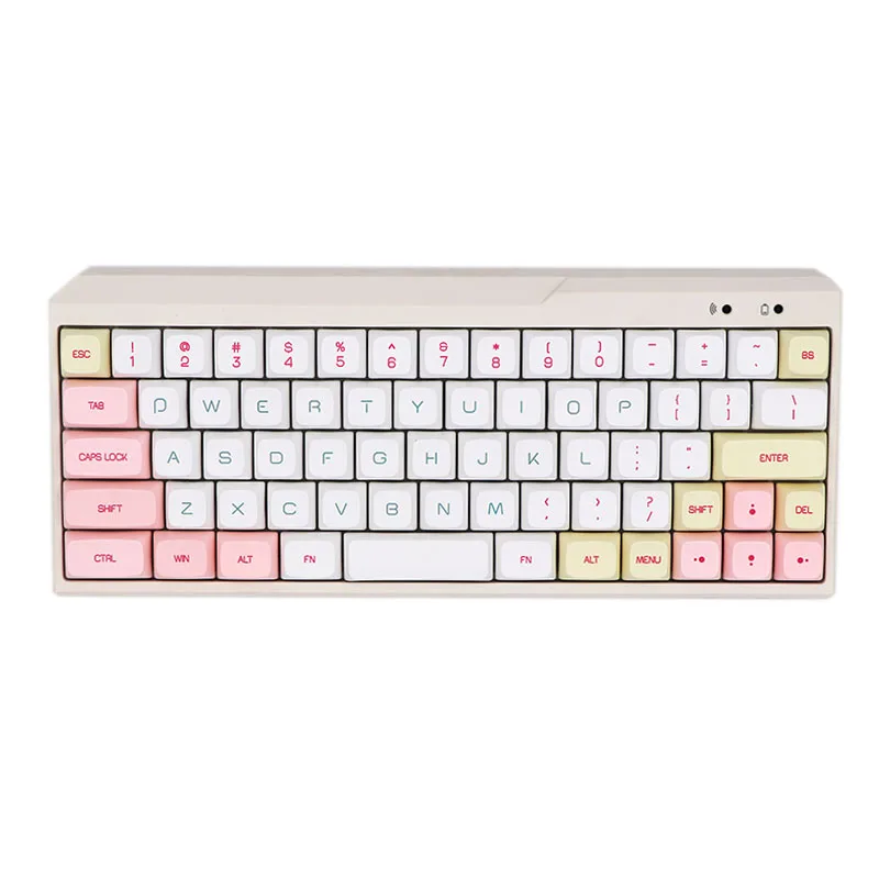 BGKC XDA Macaron Тепловая Сублимация красителя, ФБТ DSA keycap для проводной USB механической клавиатуры Cherry MX switch keycaps - Цвет: Macaron-67 key