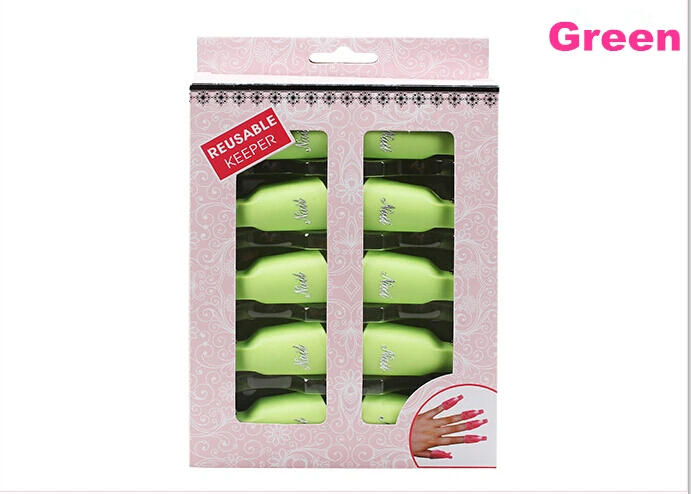 10 шт. пластиковые зажимы для ногтей|plastic nail art soak|plastic artcap clip |