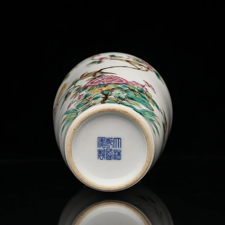 Цветок и ваза с птицами античный PorcelainCollection Ju Ren Tang резиденция Республики Китай