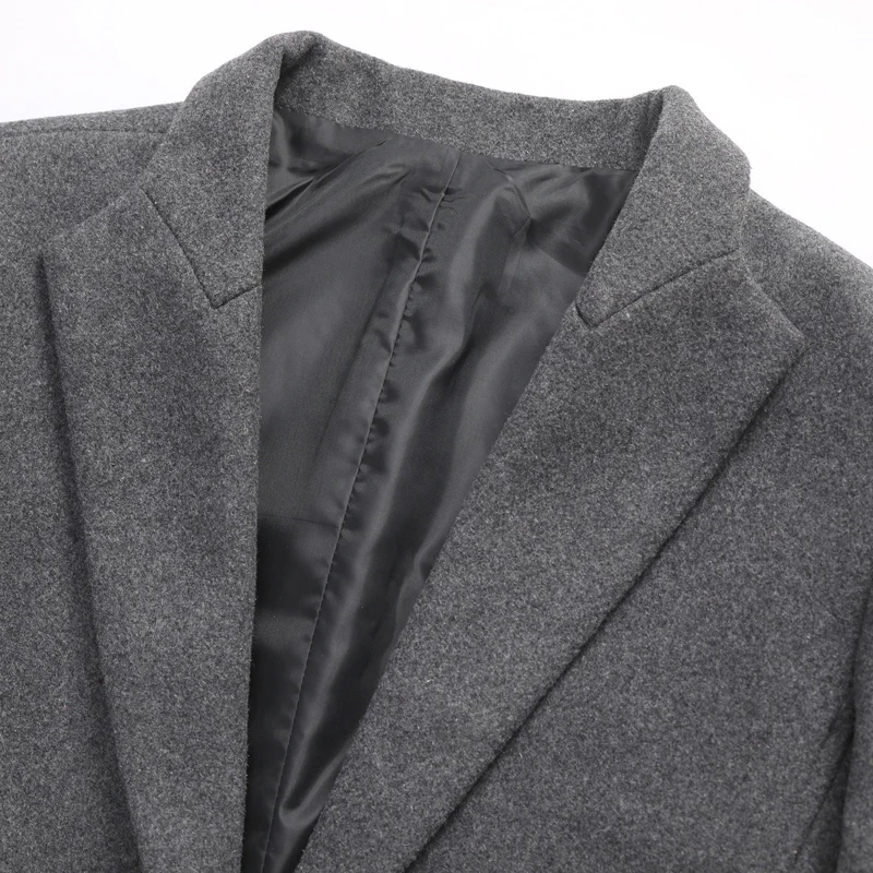 Новая Зимняя шерстяная куртка для мужчин тонкая повседневная мужская шерстяное