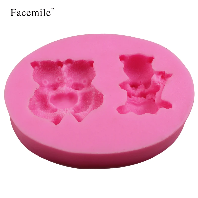 Милый медвежонок Форма Шоколадные конфеты Желе 3D силиконовые формы Мультфильм