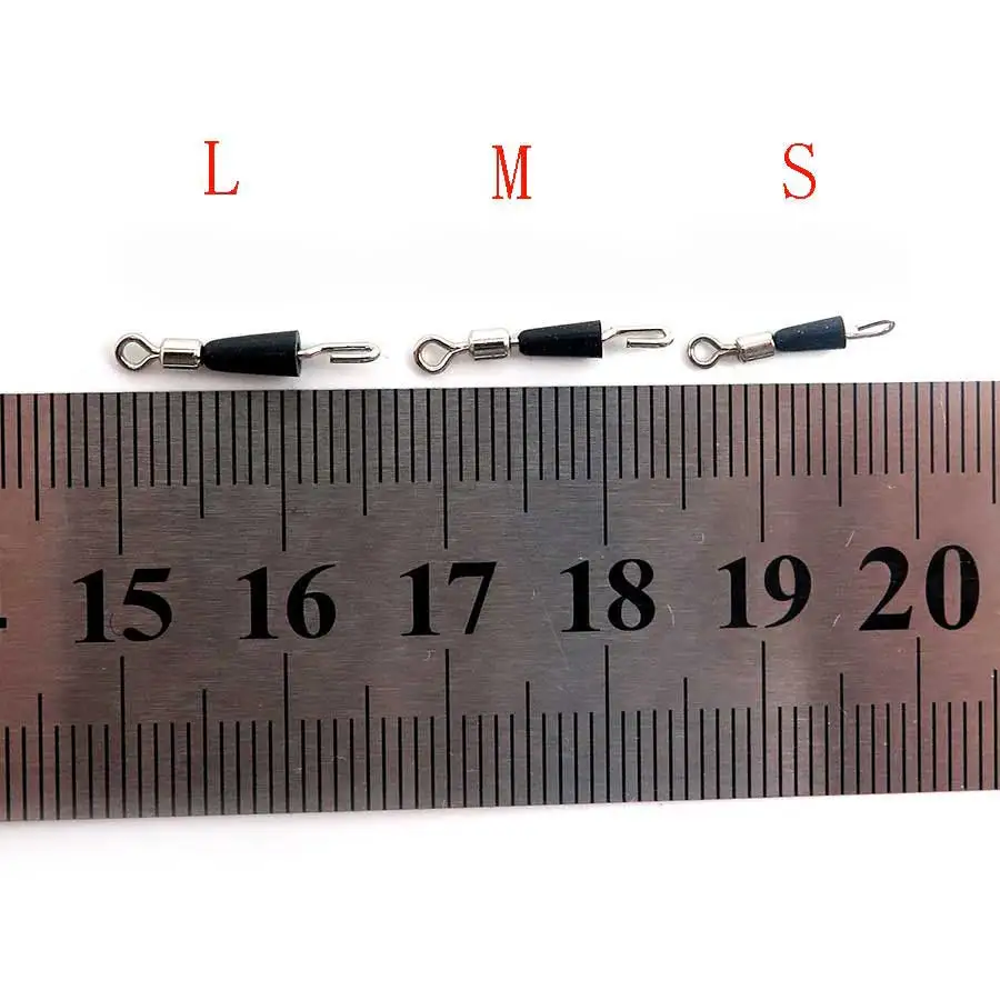 25/50 шт./партия быстросменный шарнирный зажим для рыболовной лески с резиновым