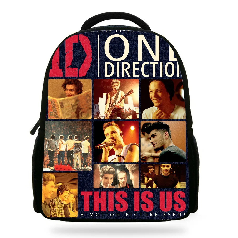 14 дюймов Мода для мальчиков рюкзак 1D One Direction сумка для мальчиков детские школьные рюкзаки для девочек Mochila детские школьные