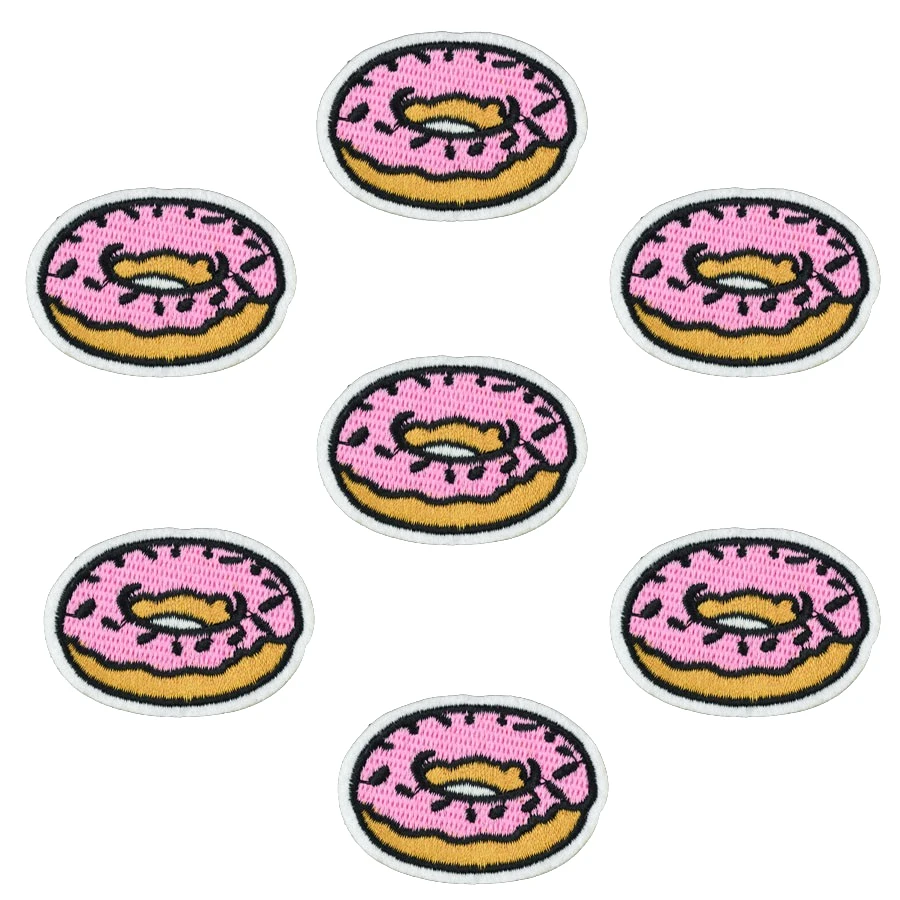 Нашивки сделай сам в виде пончиков для одежды железная вышитая аппликация патчи