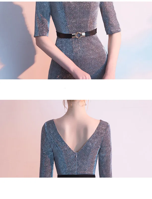 Vestido de festa сексуальное платье с v-образным вырезом для выпускного вечера Robe De Soiree высококачественное серое ТРАПЕЦИЕВИДНОЕ ПЛАТЬЕ С Коротким Рукавом для выпускного вечера es длинное платье