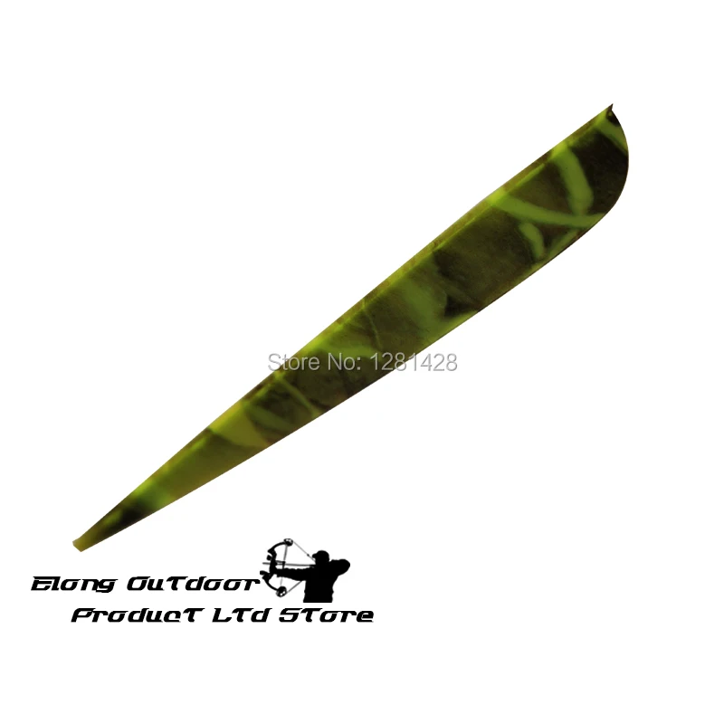 100Pcs 4 inch Green Camo Vane TPU Plastic for Carbon Arrow Hunting Shooting Archery Bow Free Shipping images - 6