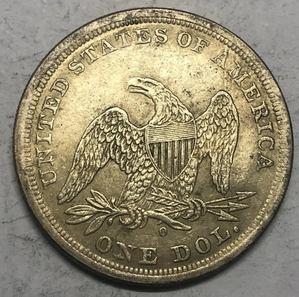 1846-o US SEATED LIBERTY SILVER DOLLAR (NO REVERSE MOTTO) Real silver plated Copy | Дом и сад