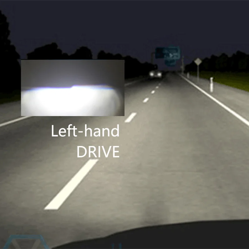 Left drive 2 шт HI/LO H4 светодиодный объектив Мини-проектора фара для автомобиля прозрачный луч шаблон 12 в 5500k без астигматической проблемы пожизненная Гарантия - Испускаемый цвет: Left drive