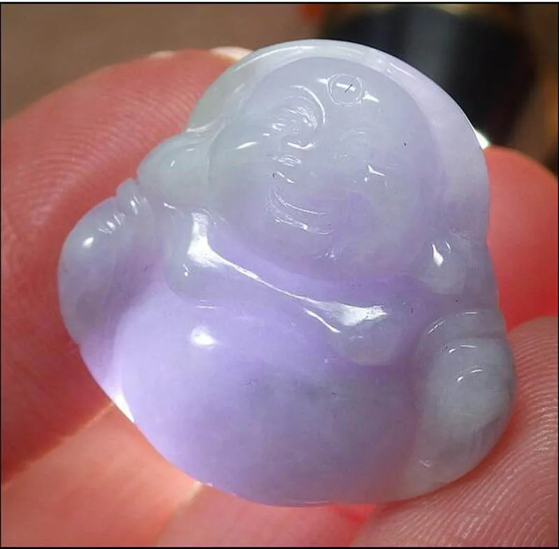 Сертифицированный Лавандовый натуральный нефрит жадеит кулон маленький