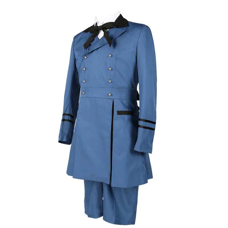 Косплей Аниме Синий Черный Дворецкий 2 для костюма черного дьякона себастир