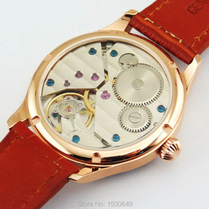 Механические Мужские часы с белым циферблатом и синими ручками 44 мм 6497|watch men|watch men