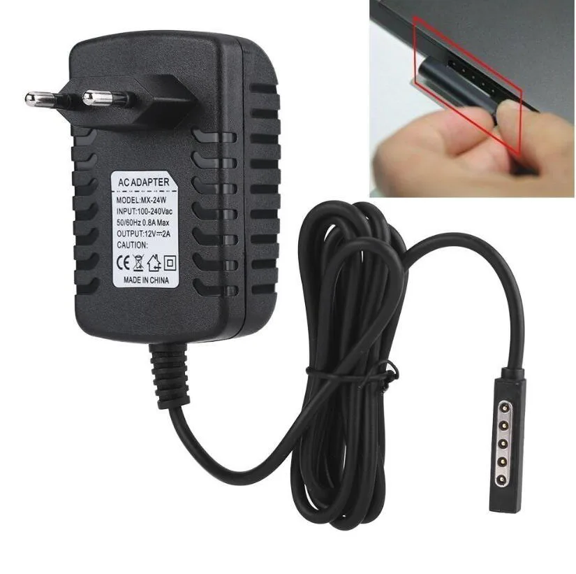 EU Plug 12V 2A 2AC адаптер аккумулятор планшетных ПК Зарядные устройства для Microsoft Surface RT