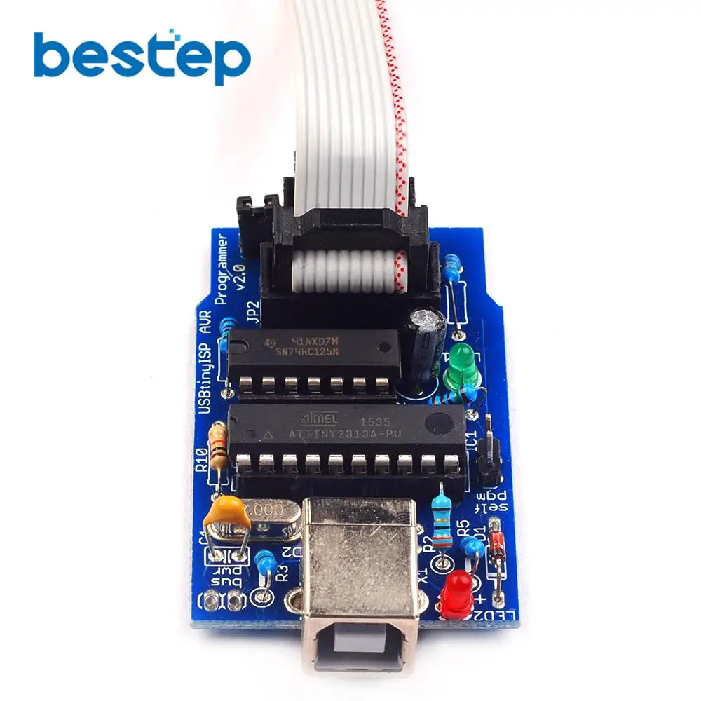 USBTiny USBtinyISP AVR ISP программатор Bootloader для Arduino IDE Meag2560 с 10pin кабелем программирования