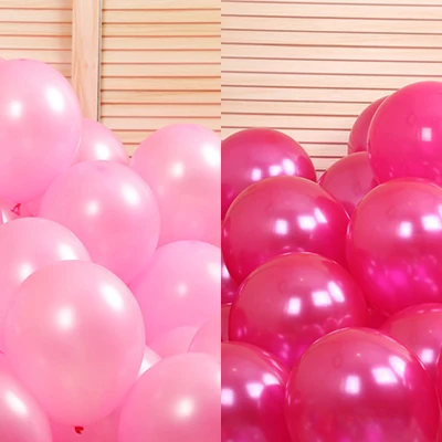 Pink and rose red 10 дюймов 30, 50 шт в наборе, гелиевые латексные шарики для вечеринки кружевные шелковые трусики перламутрового оттенка для свадьбы, годовщины, дня рождения вечерние украшения Детские игрушки Воздушные шары JL0017 - Цвет: Pink and rose red