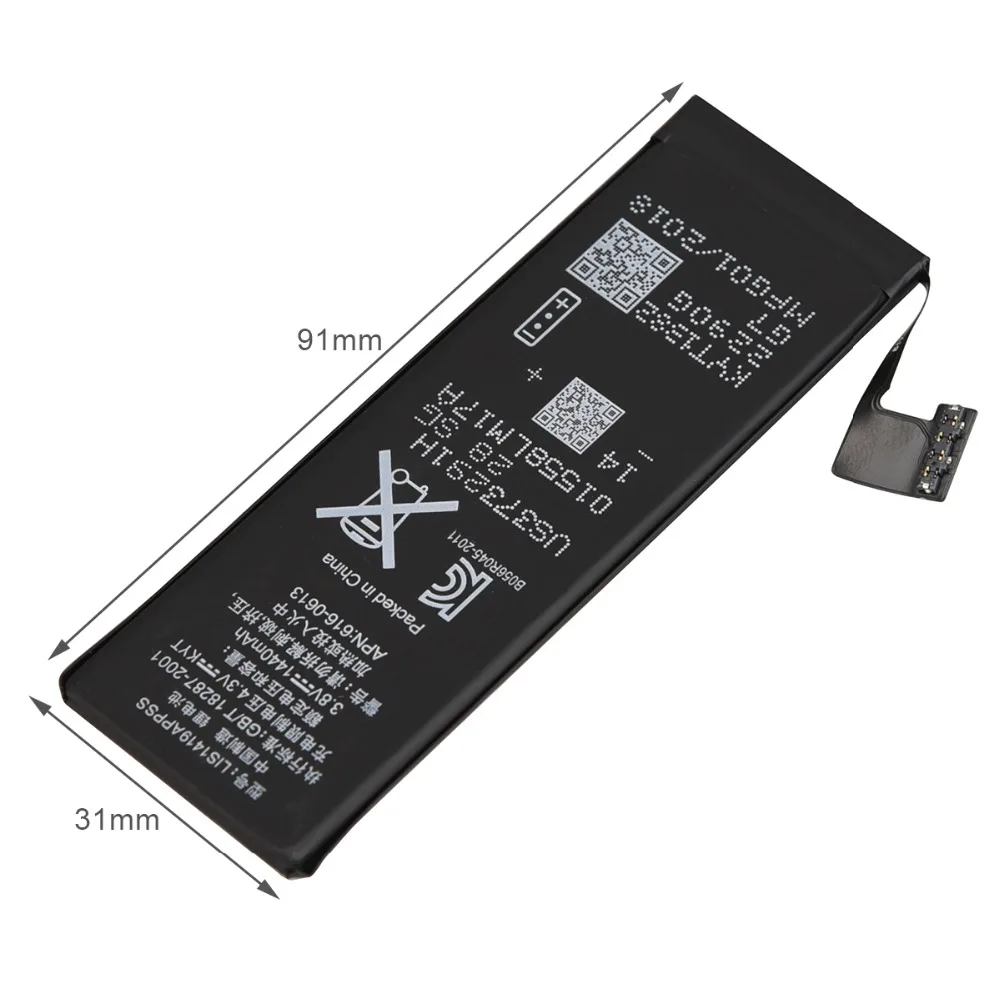 Аккумуляторная батарея для iphone 5 5G 100% Новый аккумулятор Iphone с реальной емкостью