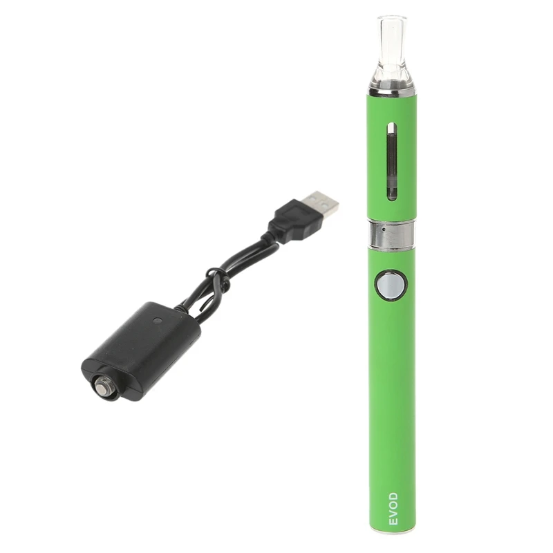 Зеленый Электронная сигарета атомайзер батарея Vape ручка+ зарядное устройство комплект MT3 1100mAh для EVOD - Цвет: Зеленый