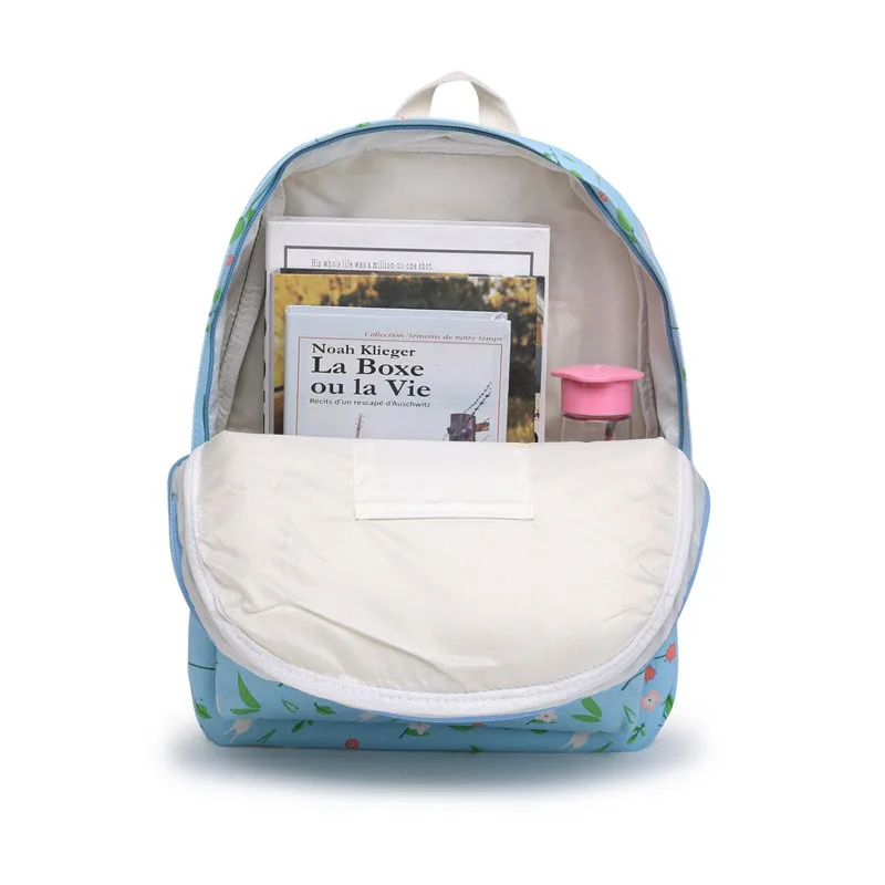Для женщин Bagpack с принтом в полоску рюкзак холст школьные ранцы для подростков