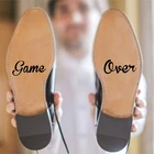 Игра за женихом, невестой, любовь, Виниловая наклейка, креативный подарок для свадьбы, декор обуви