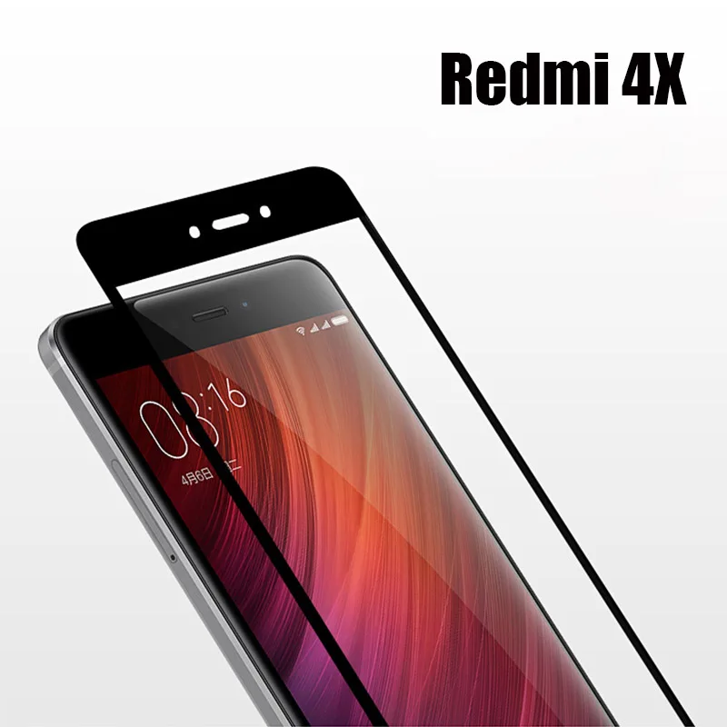 Твердое стекло 9H Xiaomi Redmi Note 4X/Redmi 4X защита для экрана закаленное полное покрытие 4