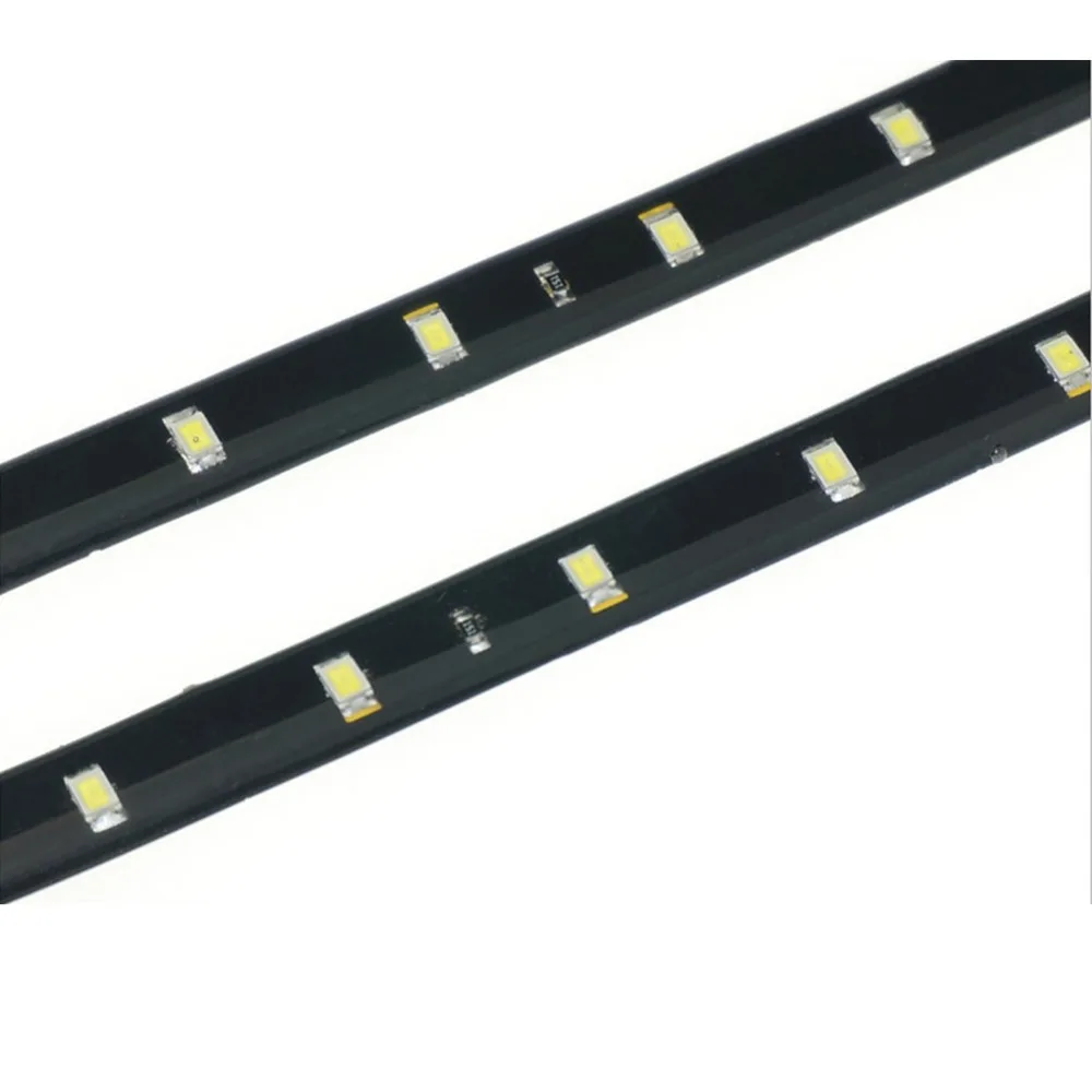 1/2 шт супер яркий 30 см 3528 SMD 15 светодиодный гибкий неоновый DIY домашний Автомобильный светодиодный светильник водонепроницаемый DC 12 В