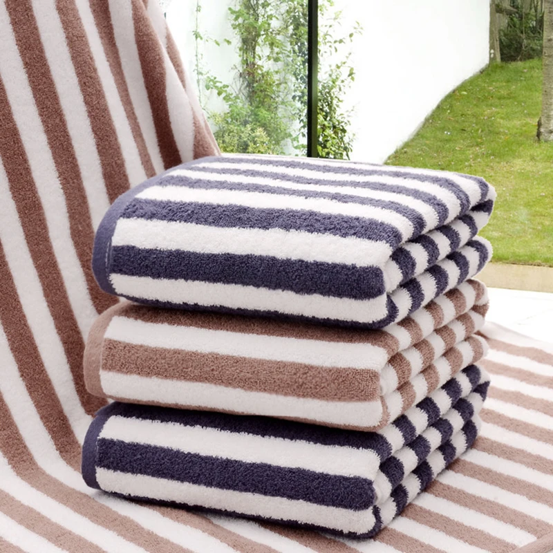 100% хлопок Малый домашнее полотенце в синюю полоску с абсорбирующие мягкие для