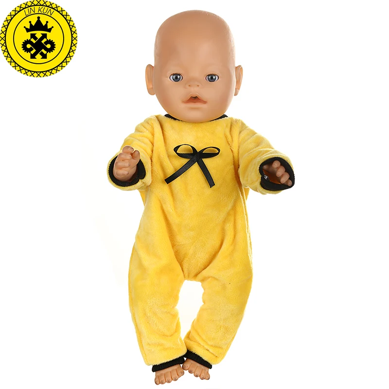 Одежда для маленьких кукол желтые Комбинезоны аксессуары 40 46 см 539|dolls accessories|doll