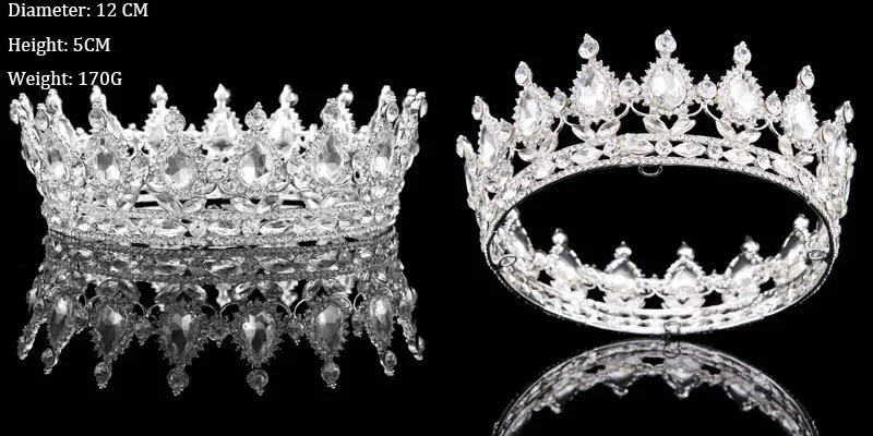Разнообразная Серебряная Хрустальная свадебная тиара, корона, модная жемчужная королевская свадебная корона, головной убор, свадебные украшения для волос, аксессуары