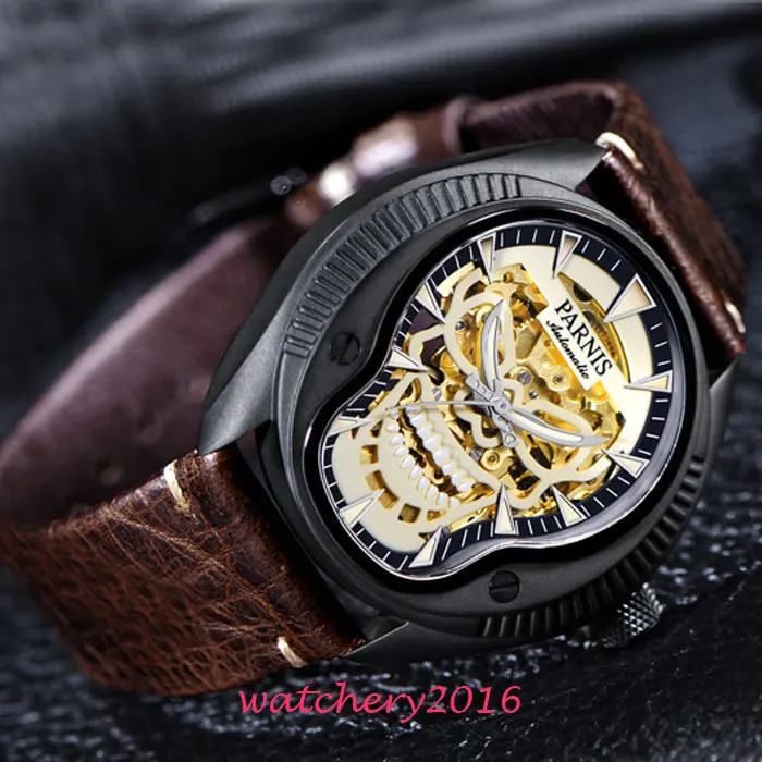 Мужские часы скелетоны из сапфирового стекла 43 мм|watch brand|watch brand menwatch men |