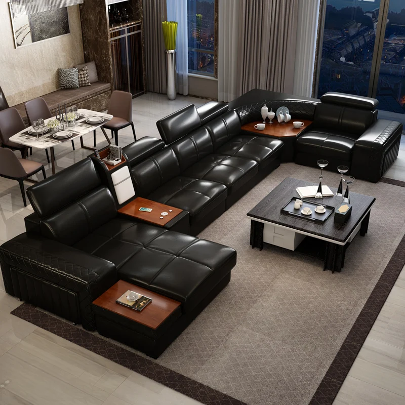 Диван для гостиной, настоящая кожа, диваны, салон, пуховка, asiento muebles de sala, канапе, Отопление, холодный и теплый холодильник, USB U