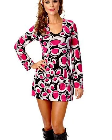 Бесплатная доставка женское платье в стиле ретро хиппи 50 х годов необычное для