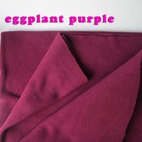 eggplant purple double sided polar fleece fabric anti pilling hoodies blankets lining fabric sold by the yard free shipping