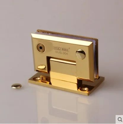 Ti-GOLD Стеклянный зажим, соединитель, папка для душевой комнаты, стеклянная дверь из нержавеющей стали hingel, стеклянная дверная петля(DG33350 - Цвет: Ti-GOLD