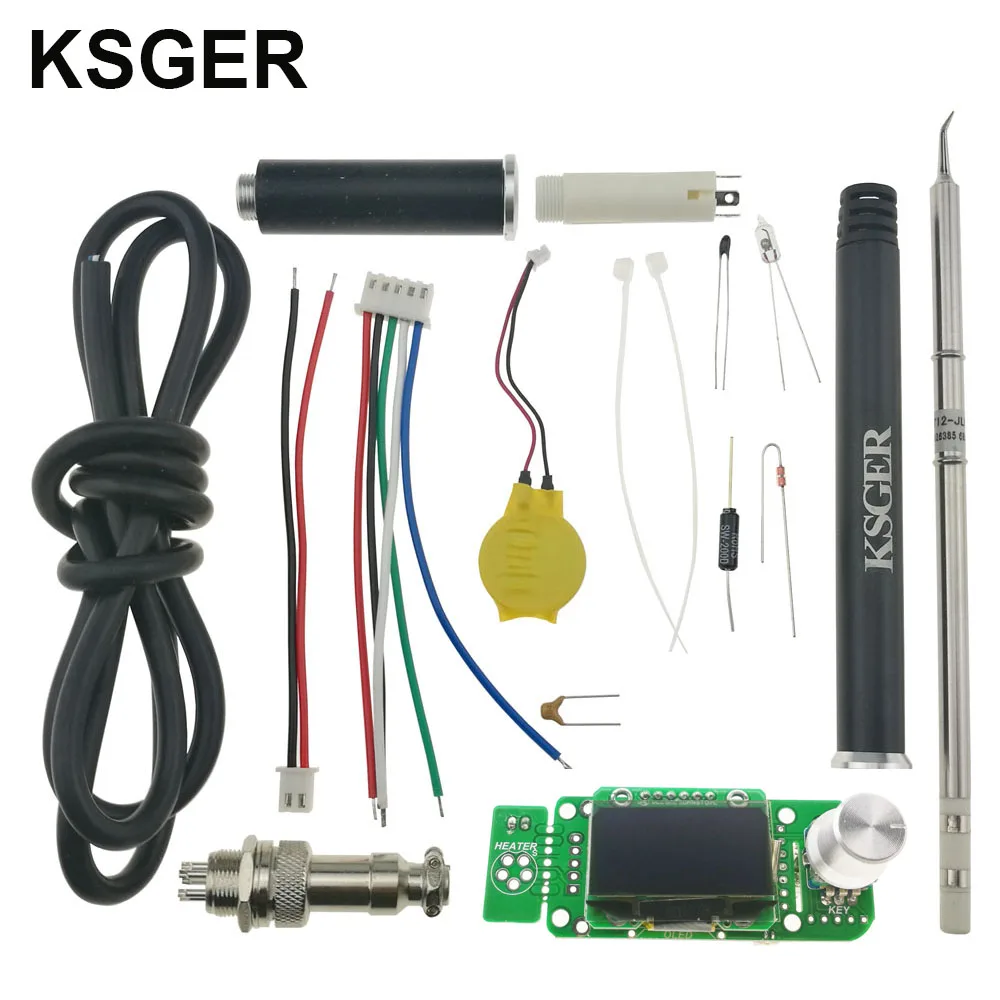 KSGER сплав 9501 паяльник ручка V2.0 V2.1S Stm32 Oled T12 паяльная станция контроллер T12-JL02 T12 паяльник наконечники - Цвет: V2.0 SET