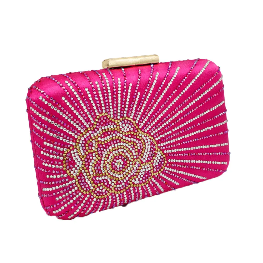 Boutique De FGG клатч с зеленым цветком, женские вечерние сумки, свадебная сумка с кристаллами, вечерние сумочки на цепочке для коктейлей, Сумочка через плечо
