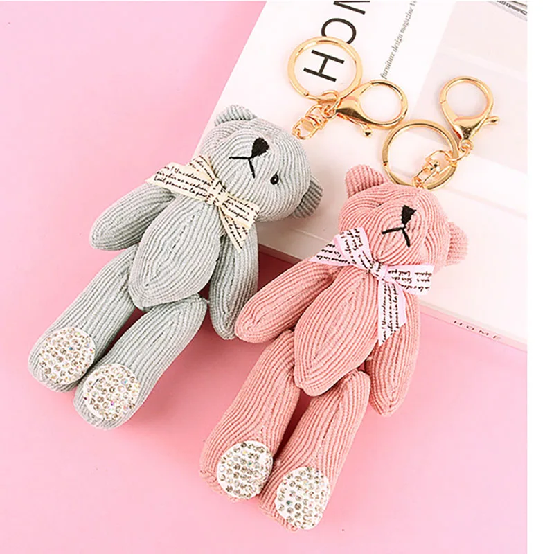 2019 Модный милый брелок для ключей женщин кулон плюшевый мишка мультяшный