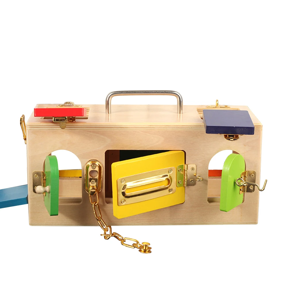 Монтессори игрушки замок Toy Box 3 лет материалы Montessori Обучающие деревянные для Для