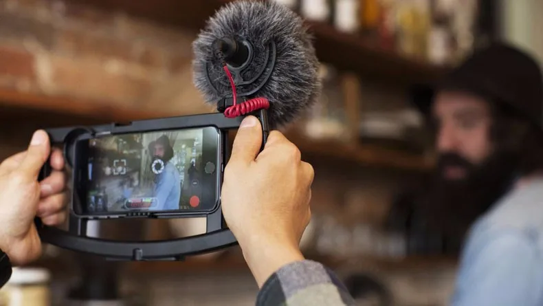 Ехал VideoMicro Компактный На Камере Записи Микрофон для Canon Nikon Sony Lumix DJI Осмо DSLR Камеры