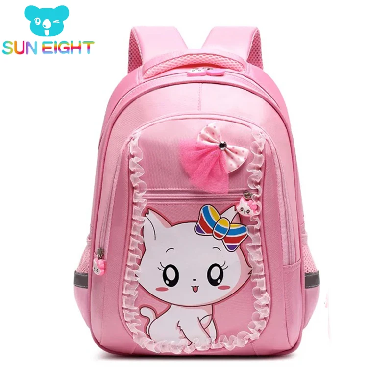 Сумка с кошкой рюкзак школьные сумки для девочек большой детский школьный