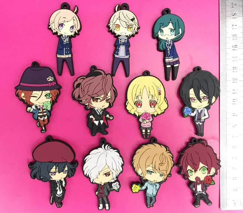 63 стиля аниме DIABOLIK LOVERS фигурки Yui Ayato Kanato reiji Subaru ruki Carla ПВХ фигурка ремешок для