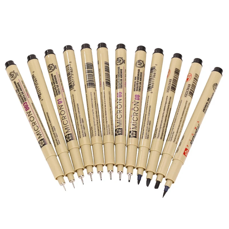 

4 pcs Sakura Pigma Micron Needle for drawing sketch cartoon archival ink gel pen Stationey Graphic design pen Animation Art