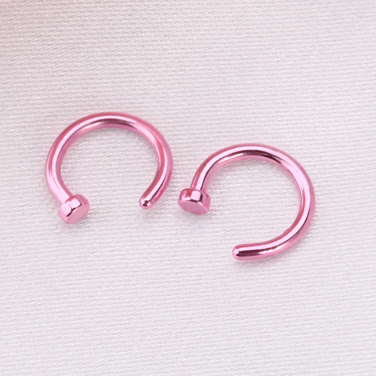 2 шт унисекс хирургический Титановый стальной открытый кольцо в нос гвоздик для